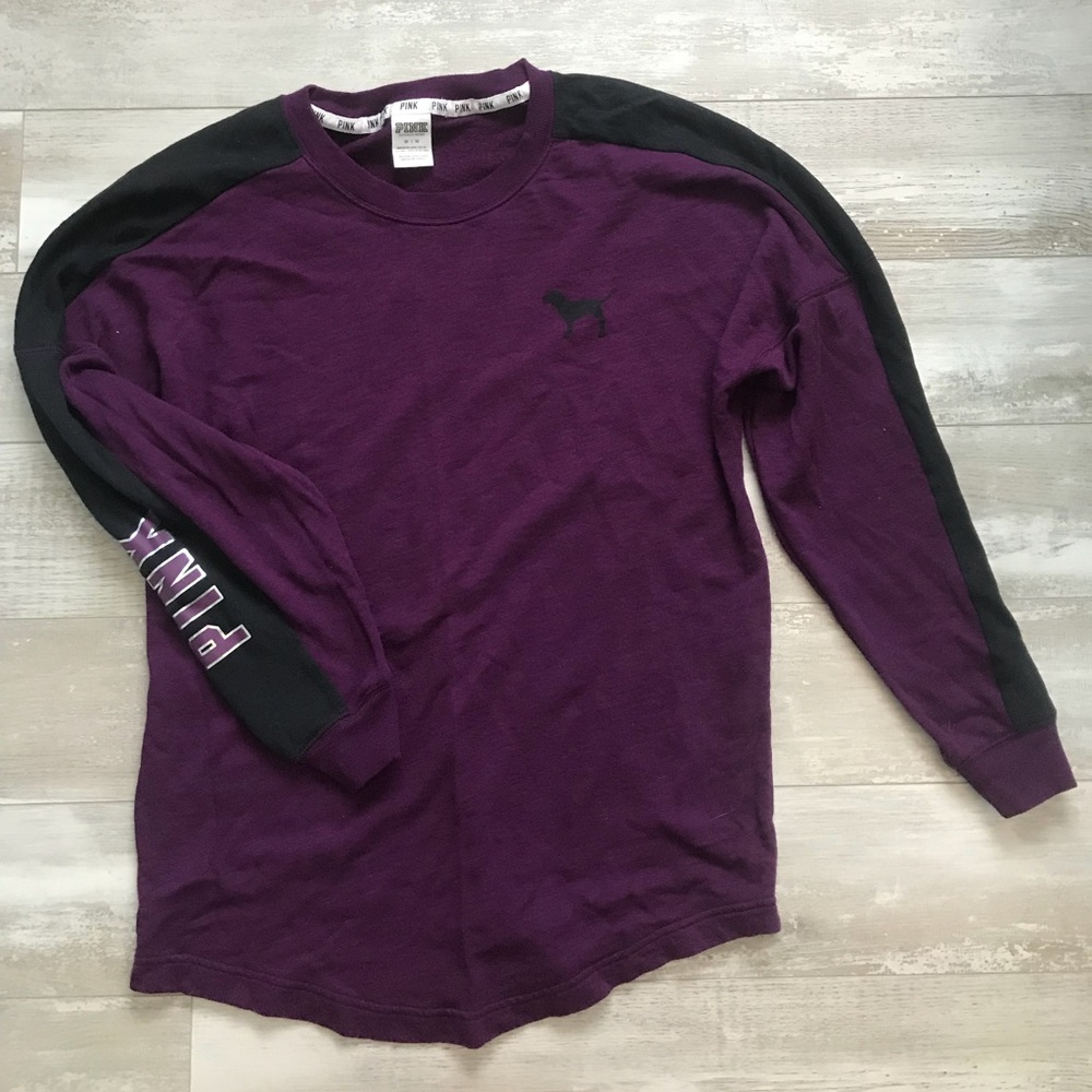 PINK light, crew neck sweatshirt, size medium